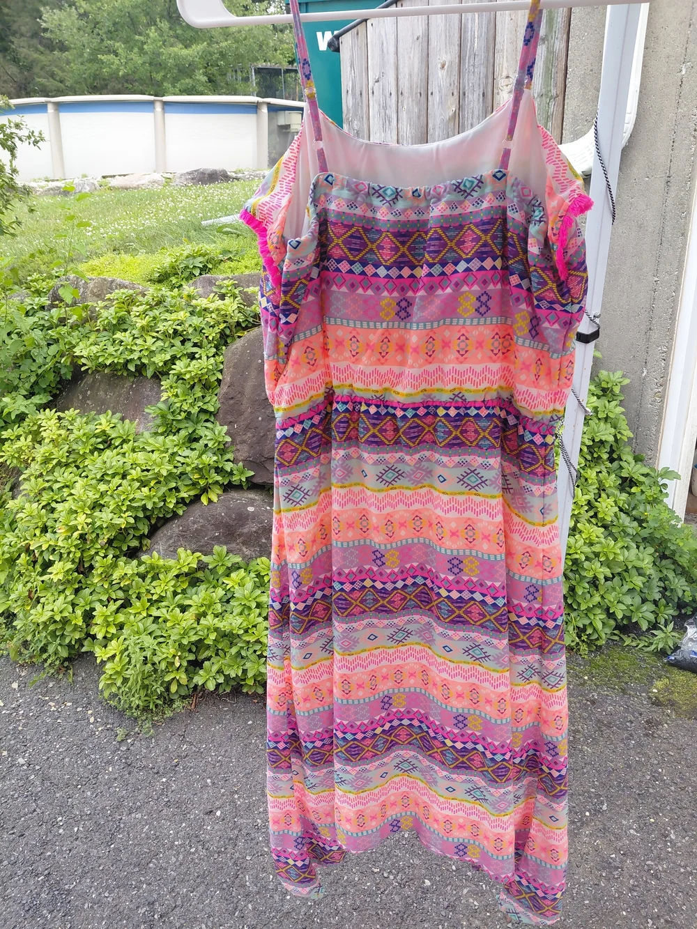New Children's Place Multicolor Aztec Print Spaghetti Strap Dress
